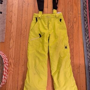 Spyder Kids Lime Green Snow Pants